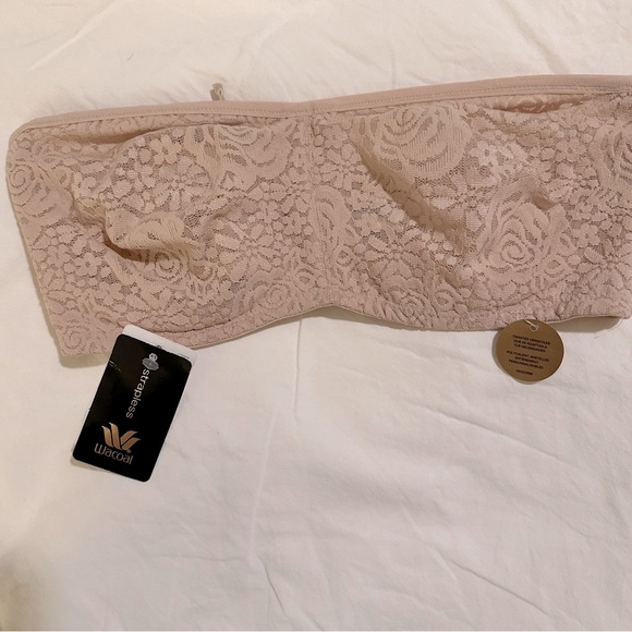 NWT Wacoal Convertible Halo Lace Nude Bra 32E Underwire. Strapless/Multi Straps - Picture 8 of 12